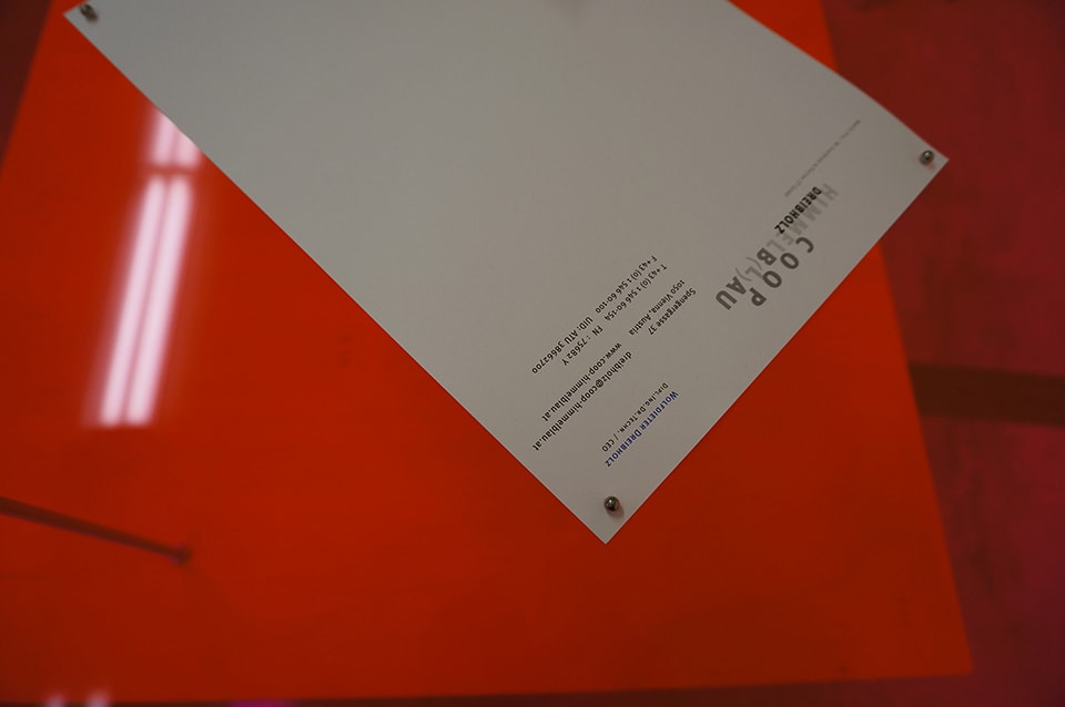 Stationery as part of gallery exhibition