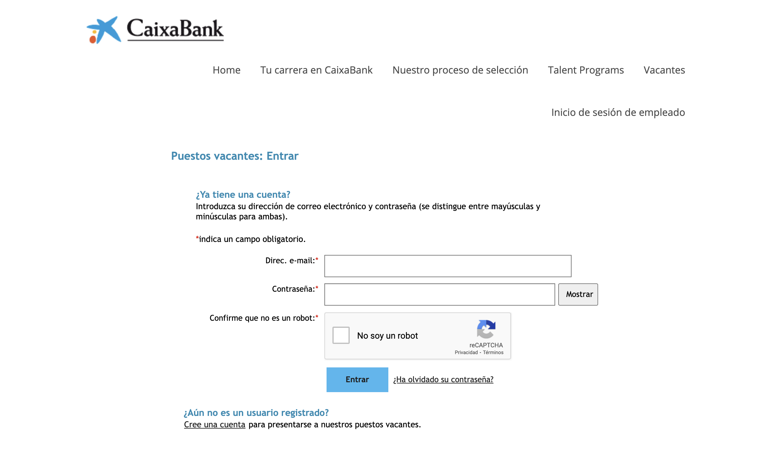 ultimo paso para acceder a caixa bank