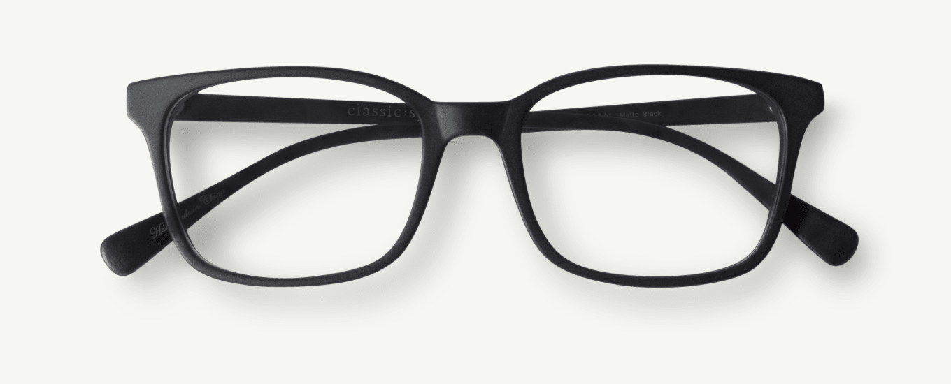 Hoffman Eyeglasses in Matte Black for Men Classic Specs