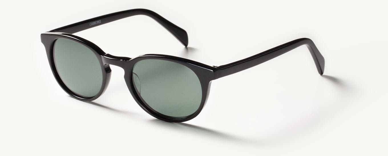 Brighton Low Bridge Fit Sunglasses in Carbon Black for Men Classic