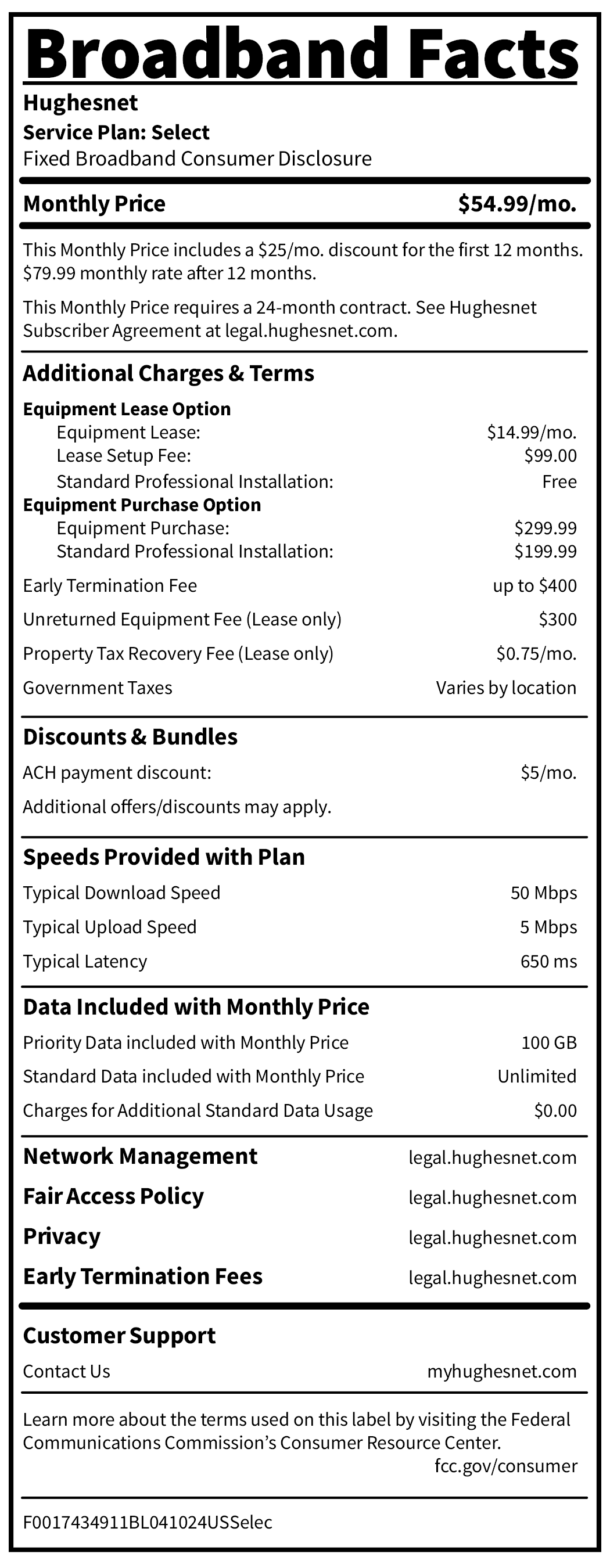 select plan broadband facts