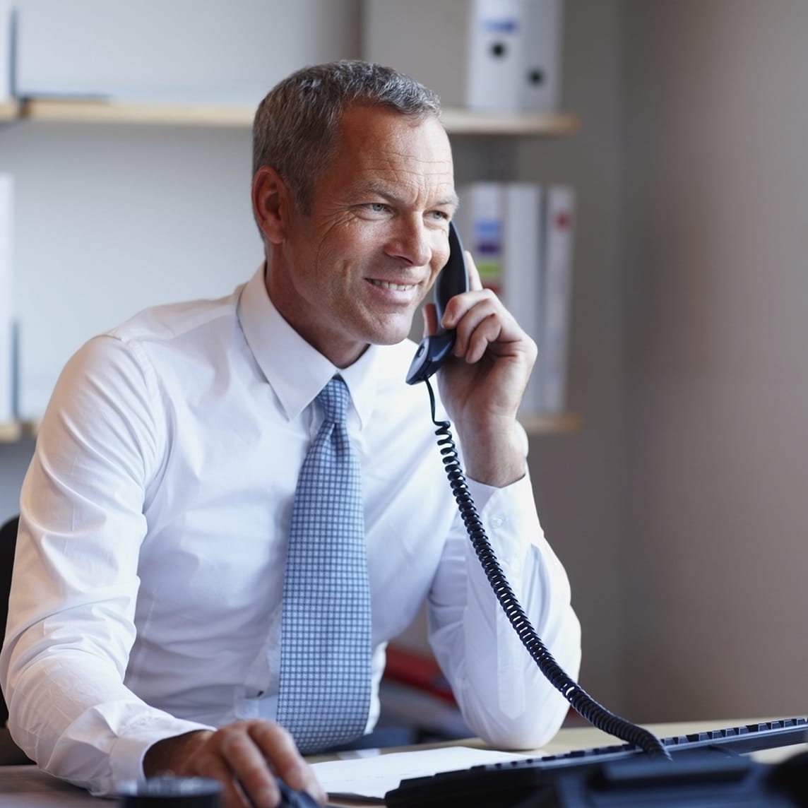 Business man talking on the phone