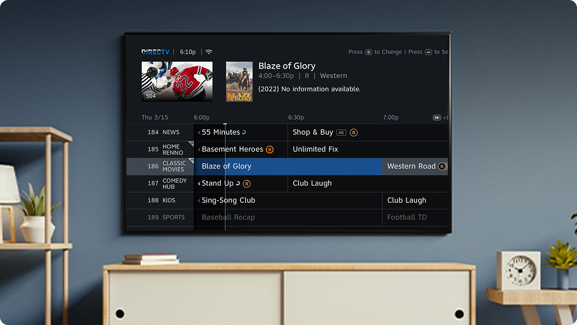 DIRECTV channel guide