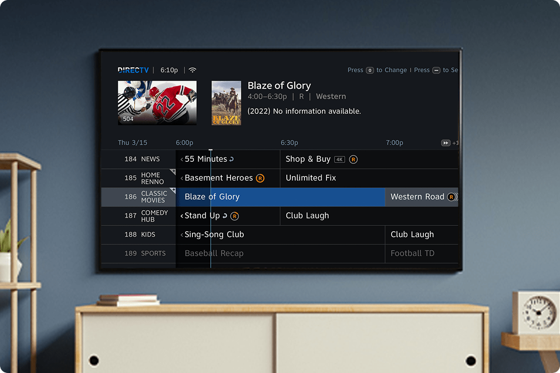 DIRECTV channel guide
