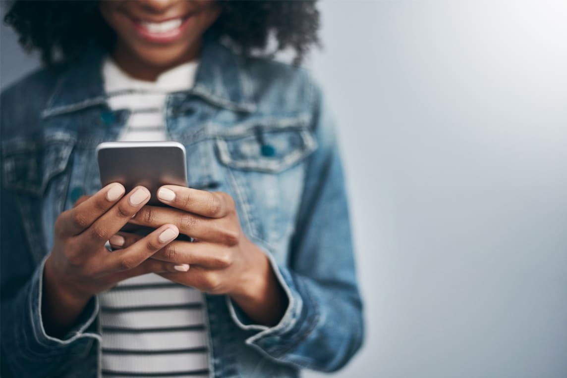 Woman using mobile phone