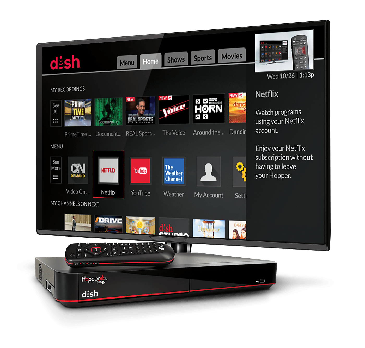 TV and Dish Hopper 3