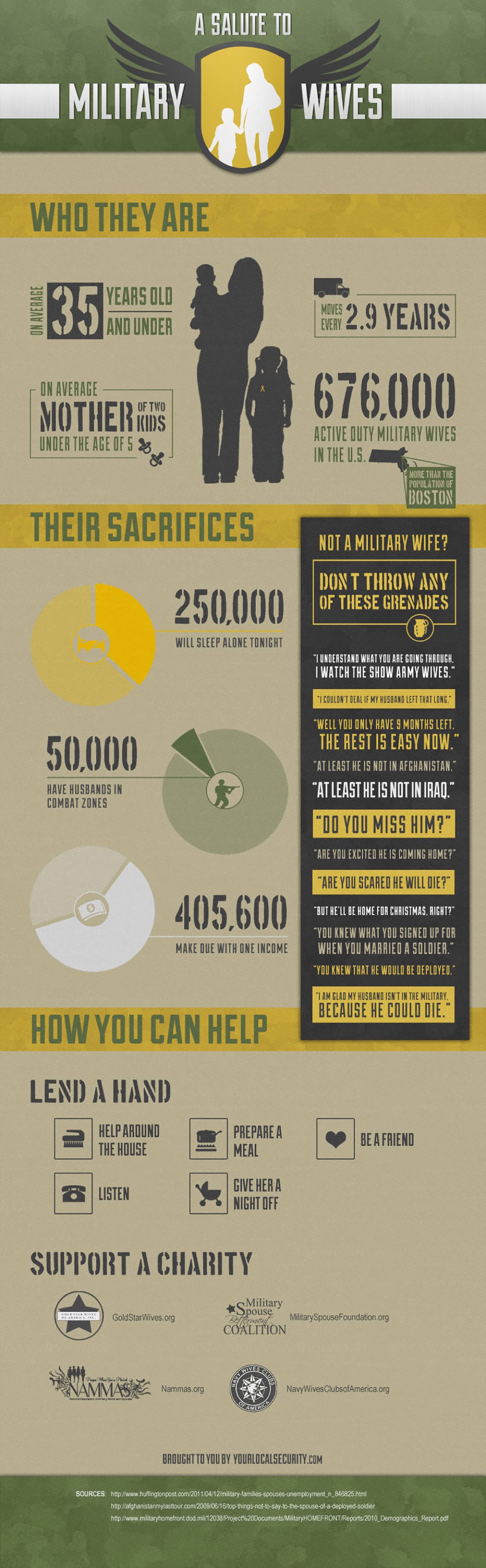 infographic celebrating military wives