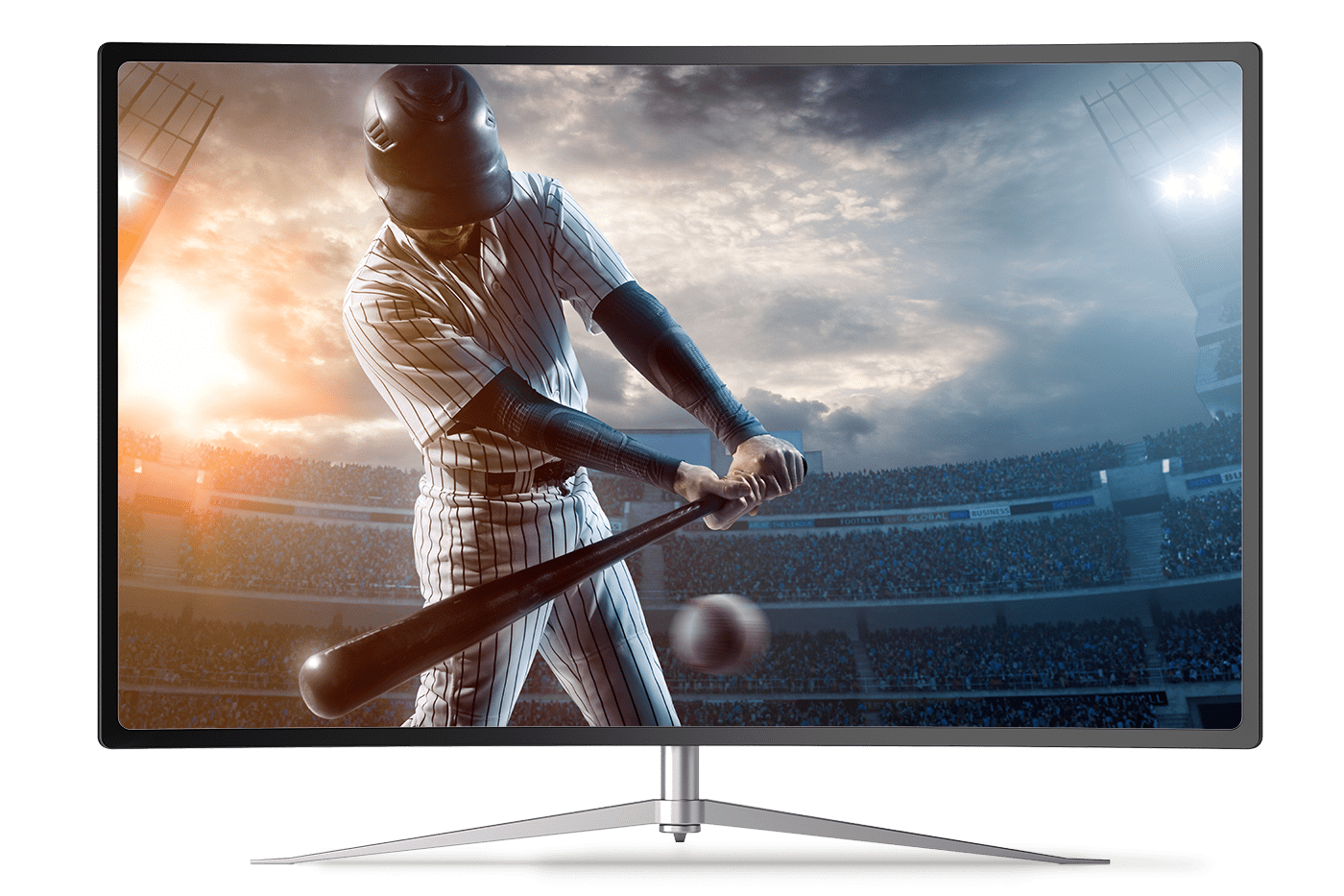 baseball player on tv