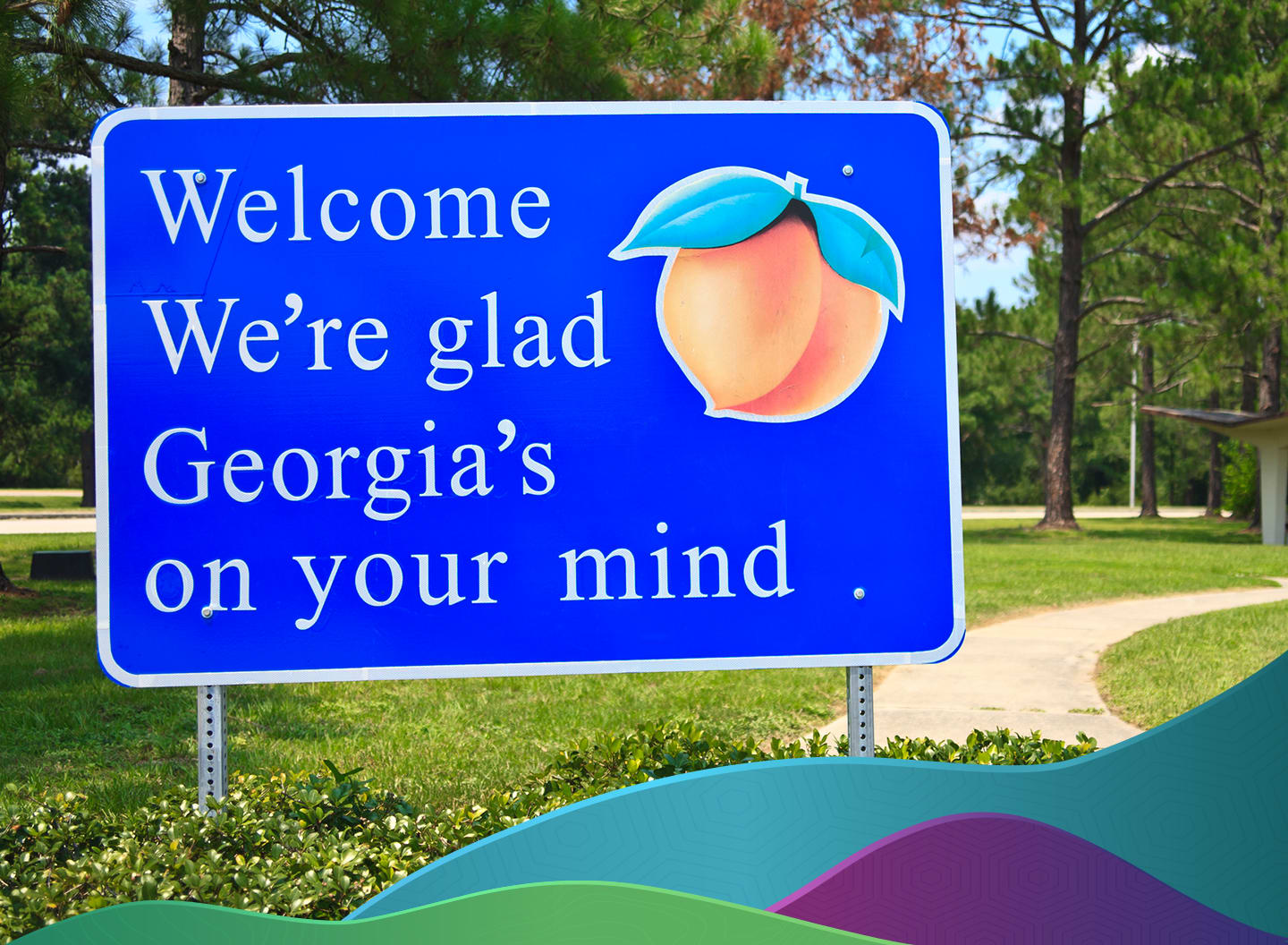 Welcome to Georgia road sign