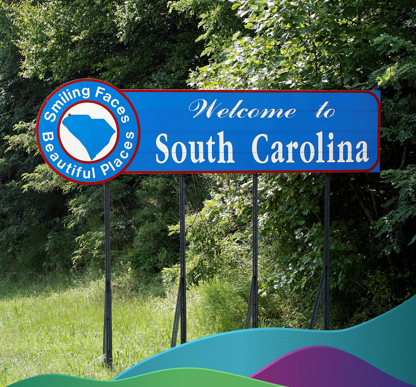Welcome to South Carolina road sign