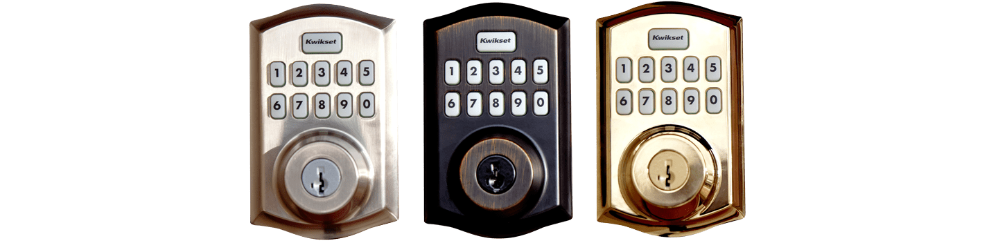 Kwikset keyless door lock color options