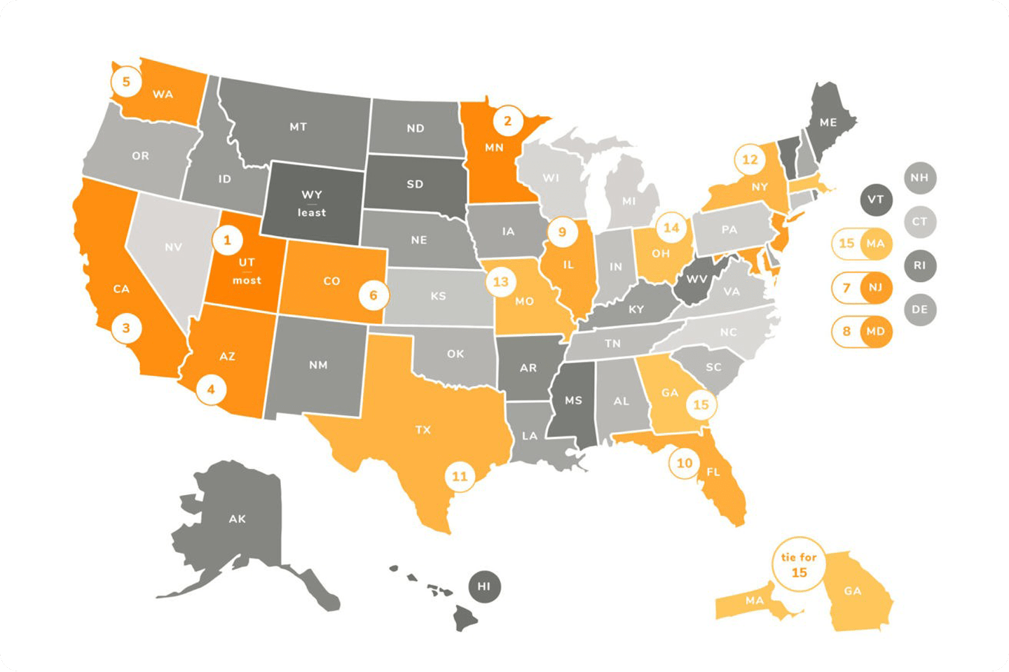 map showing which states are thinking about home security