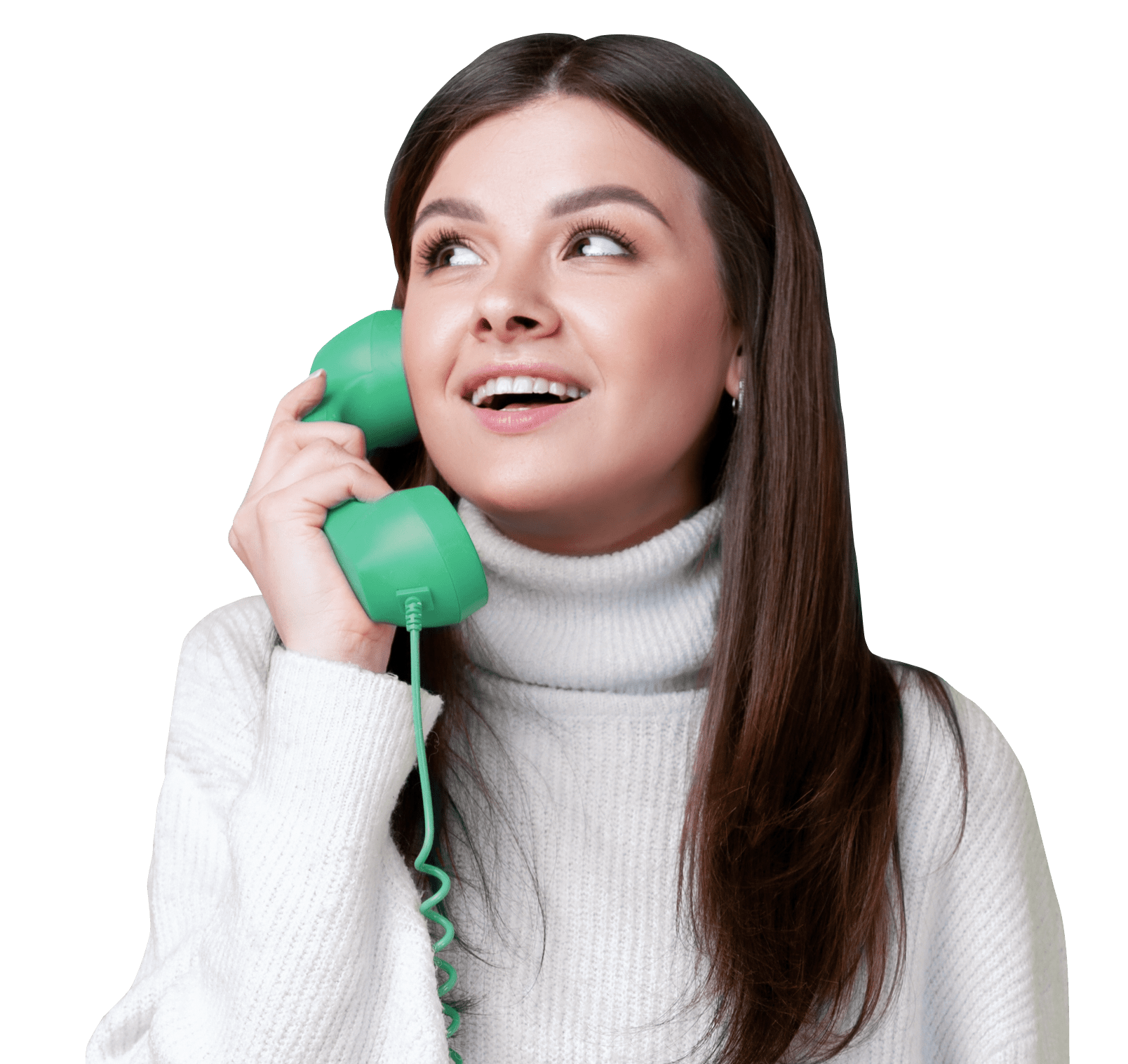 woman talking on landline phone using CenturyLink home phone service