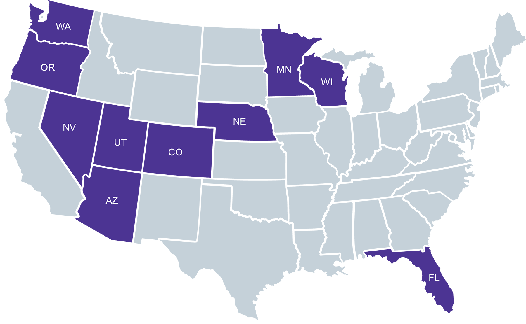 US Map of Quantum Fiber Availability