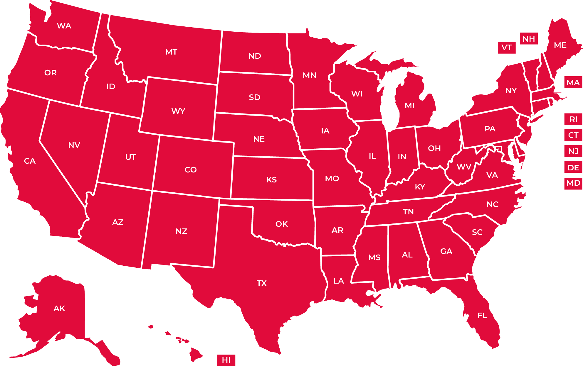 availability map showing that DISH is available in all 50 states