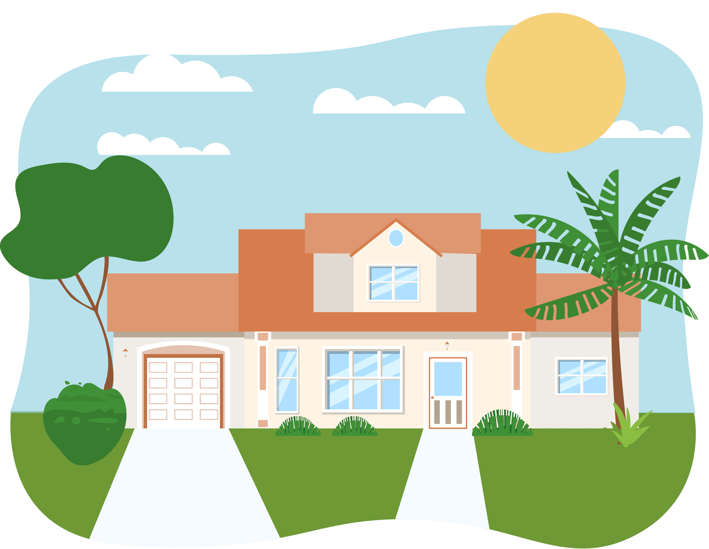 Illustration of a Florida home