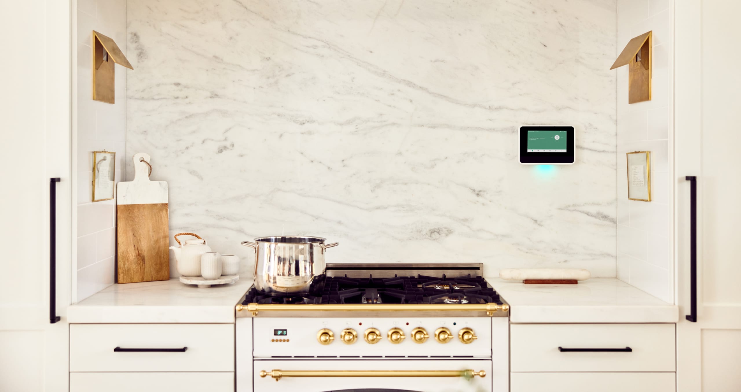 kitchen with smart lighting control systems