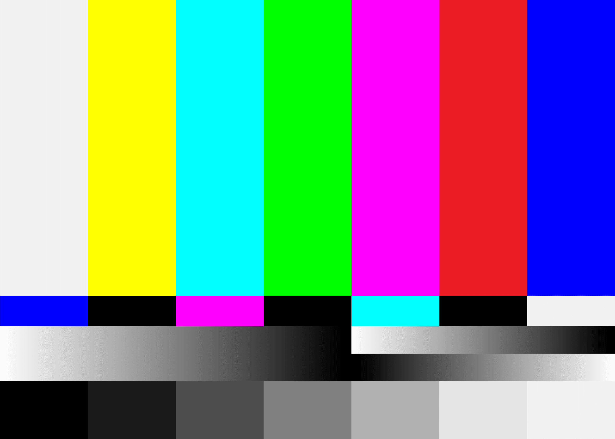 Test pattern for TV