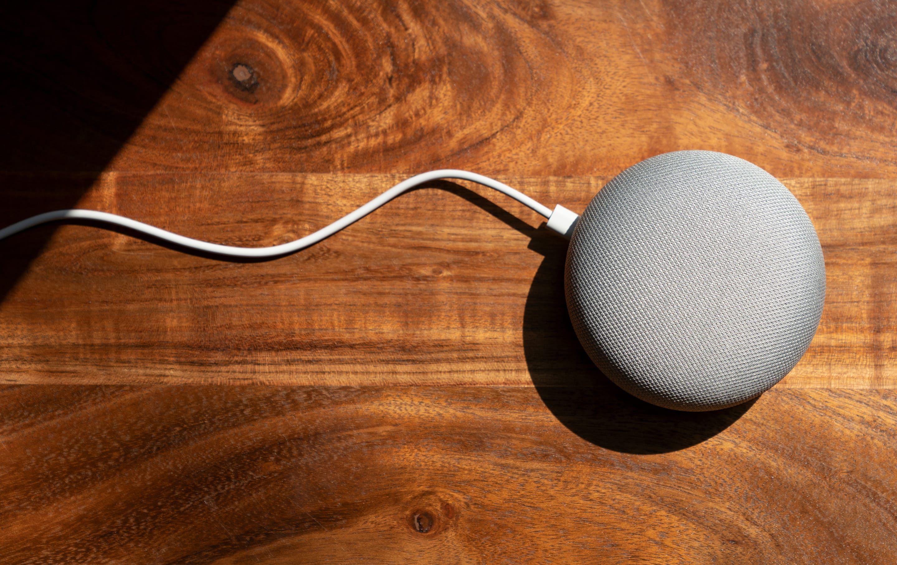 Google Home Mini on table