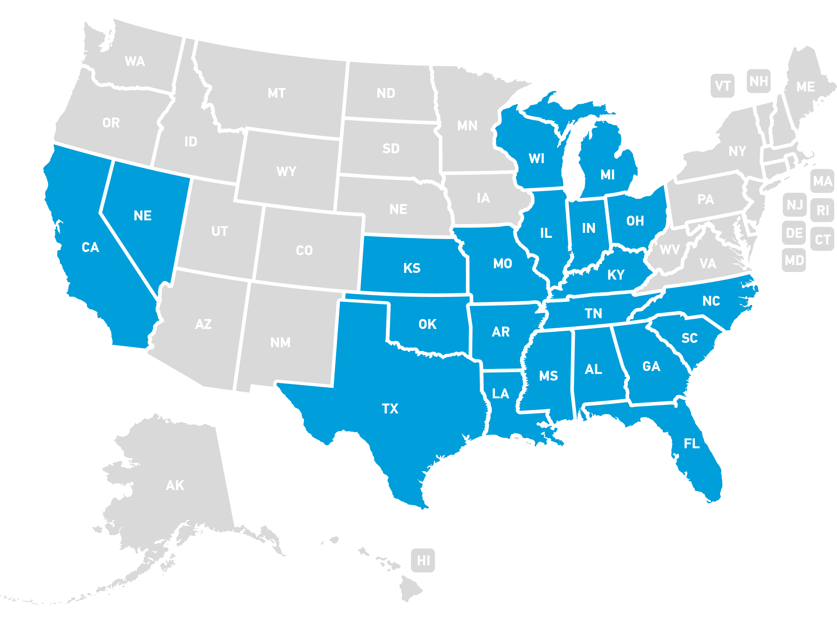 AT&T availability map