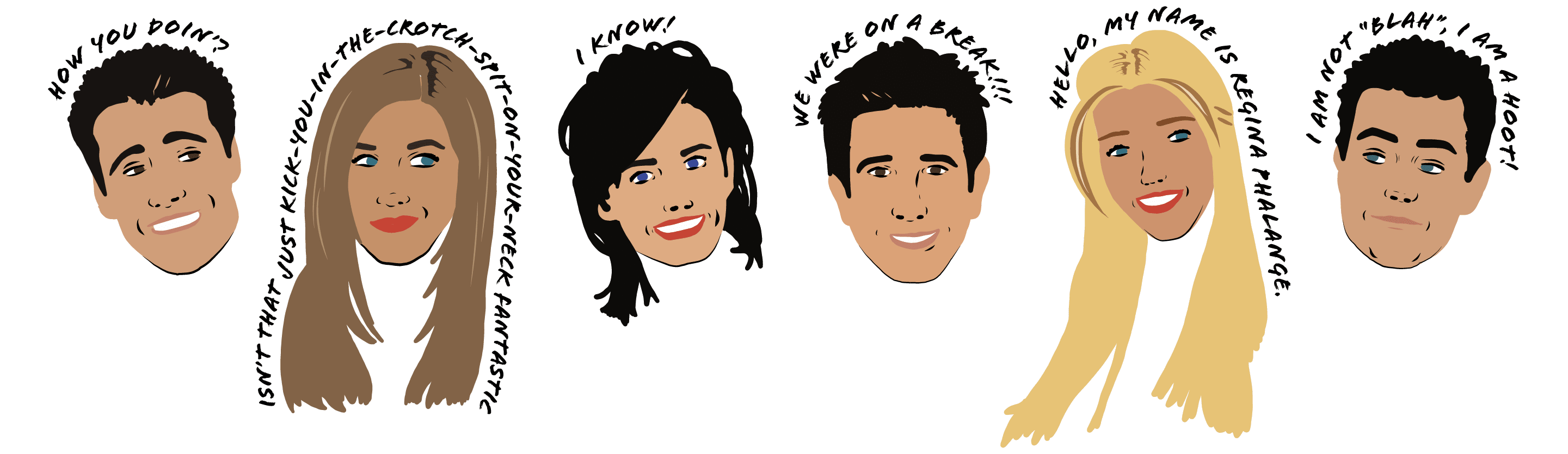 Friends characters faces