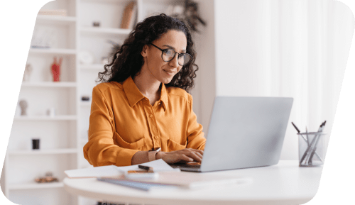 Woman enjoying her internet