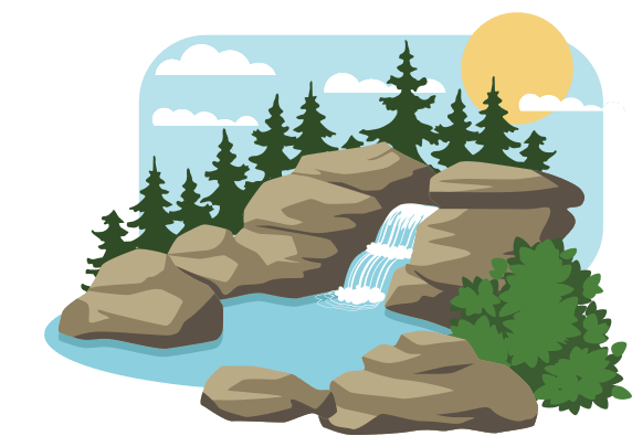 Waterfall illustration