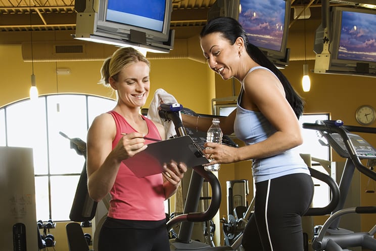 women working out at the gym