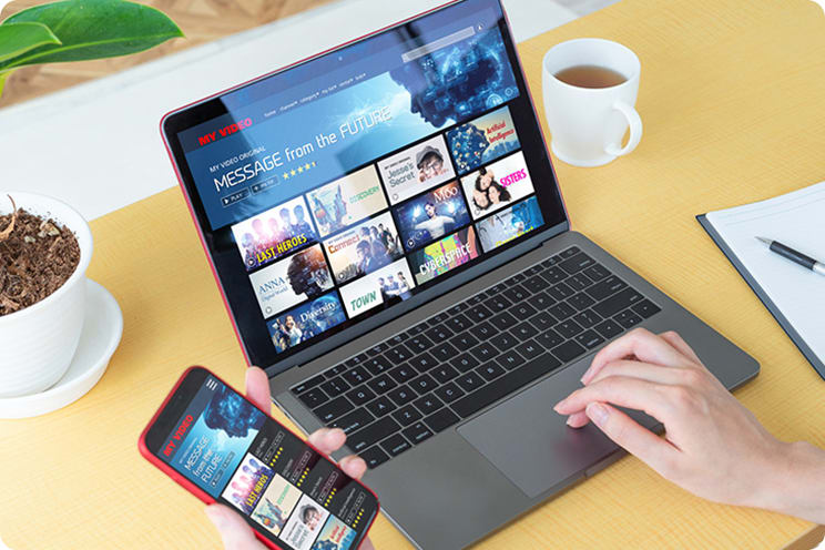 Persona navegando en internet