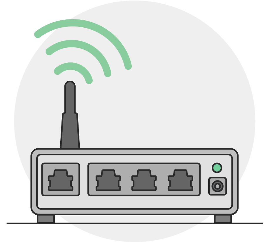 illustration of a wifi router