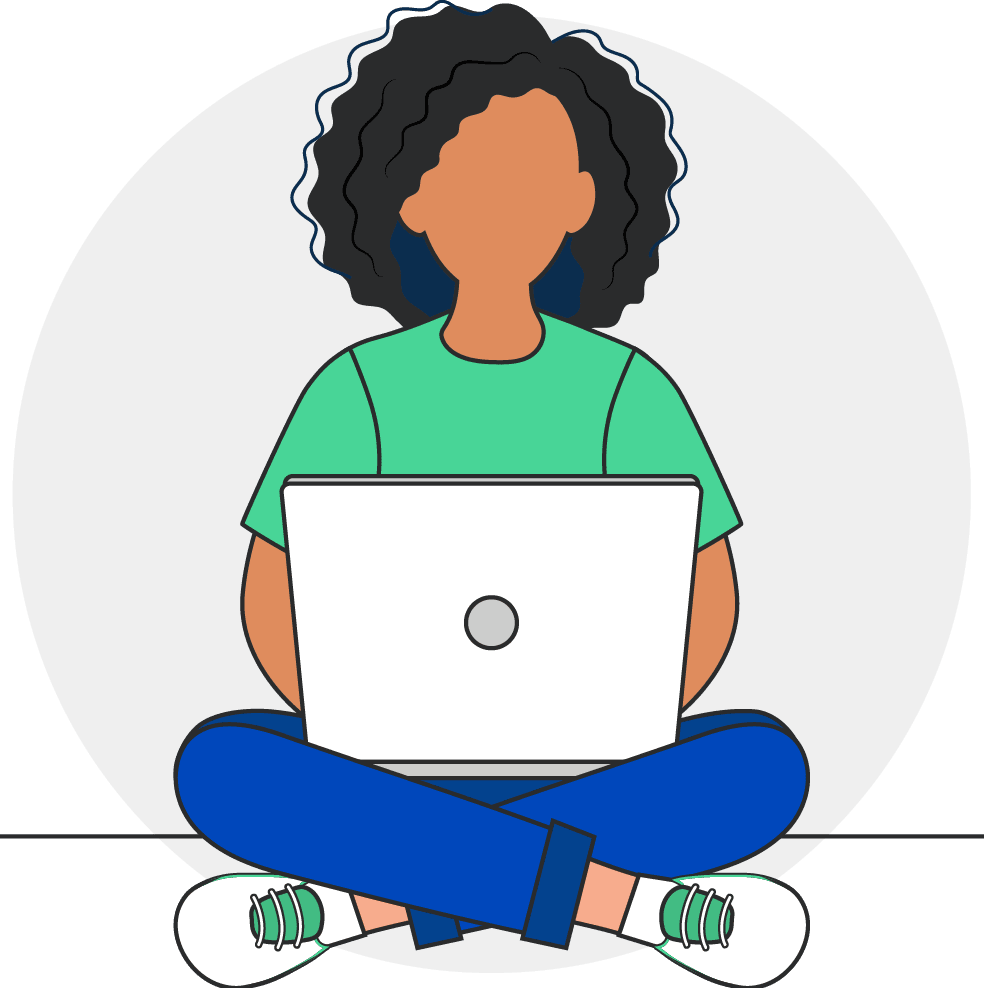 woman on laptop using CenturyLink internet