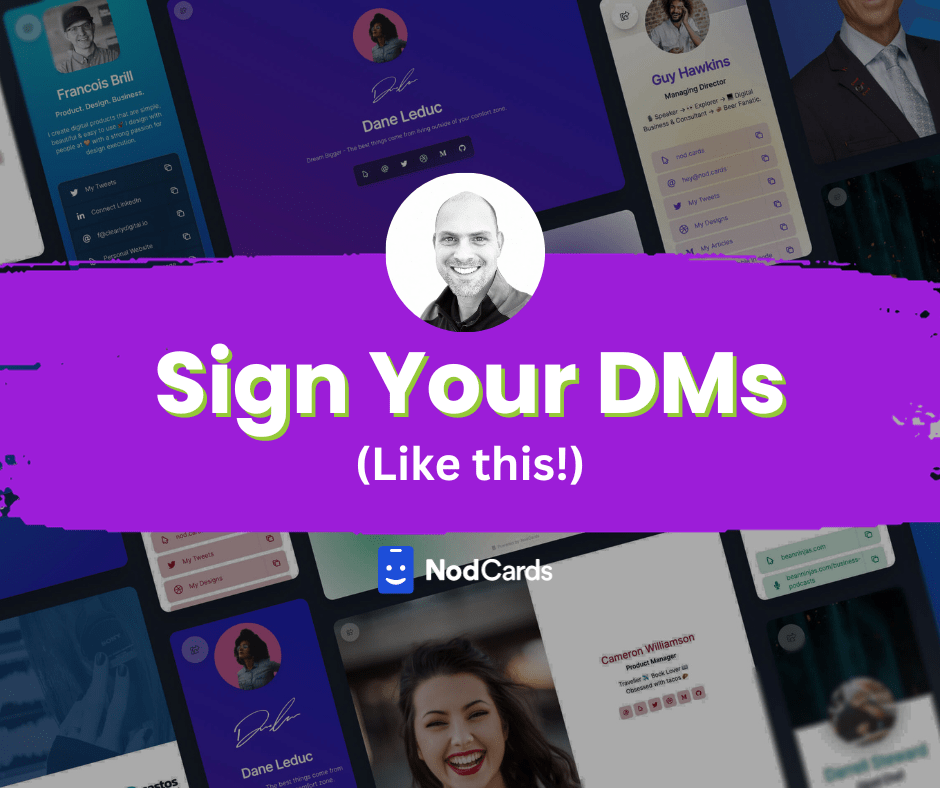 Sign Your DMs Make your DMs POP💥 with a signature link like this!