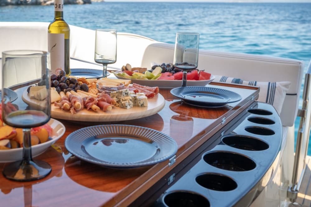 Explore Kelifos & isolated  Porto Carras bays  and More – Private Cruise with Lunch Option