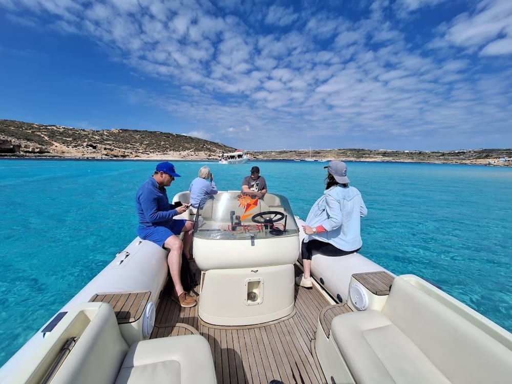 Exclusive Full-Day  Boat Trip: Comino, Blue Lagoon, Crystal Lagoon & Hidden Caves