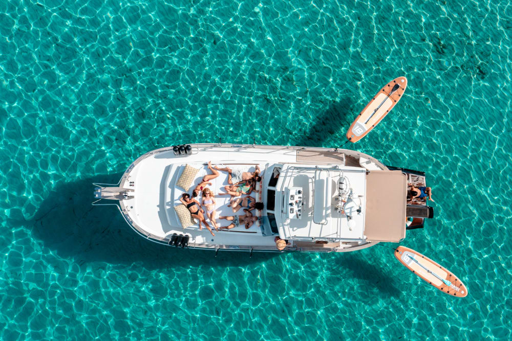 Extended half-day charter on a Balearic Yacht along the West or North coast of the island of Ibiza (6 hours)