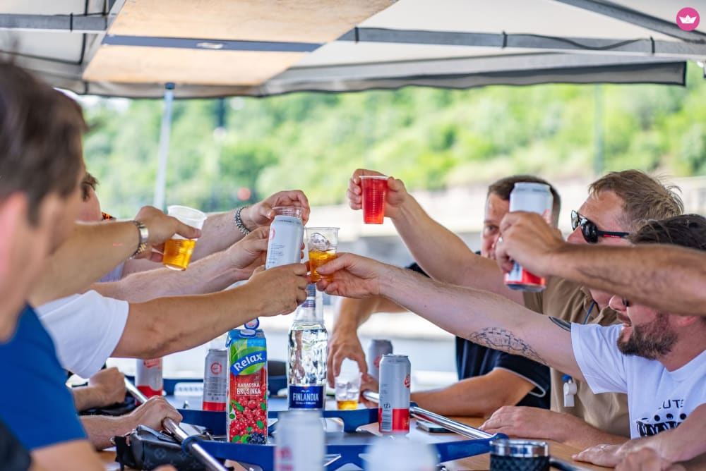 Pedal & Sip: 1.5-Hour Cycle Boat Tour in Prague
