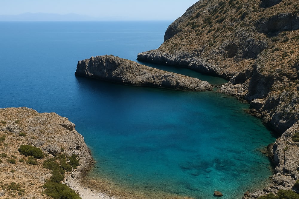 Descubra la playa de Menies: crucero privado por la costa virgen de Creta