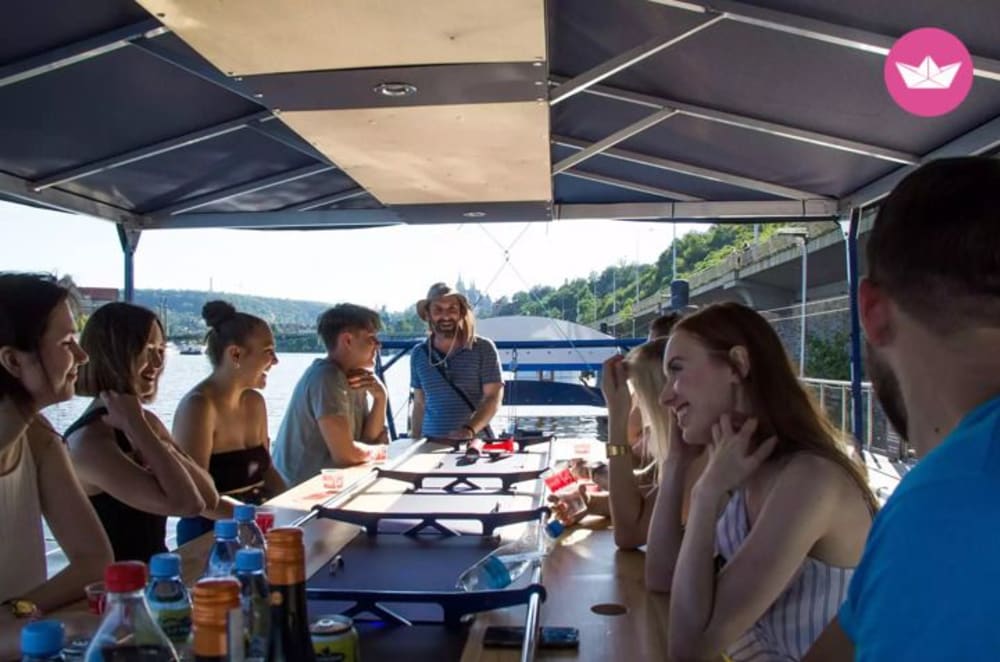 Prague Beer & Prosecco Boat – Pedal, Party & Explore!