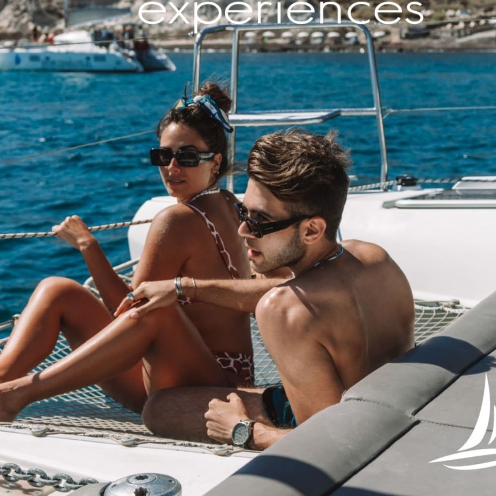 Half Day Santorini Luxury Cruise — Hidden Bays, Hot Springs & Sunset
