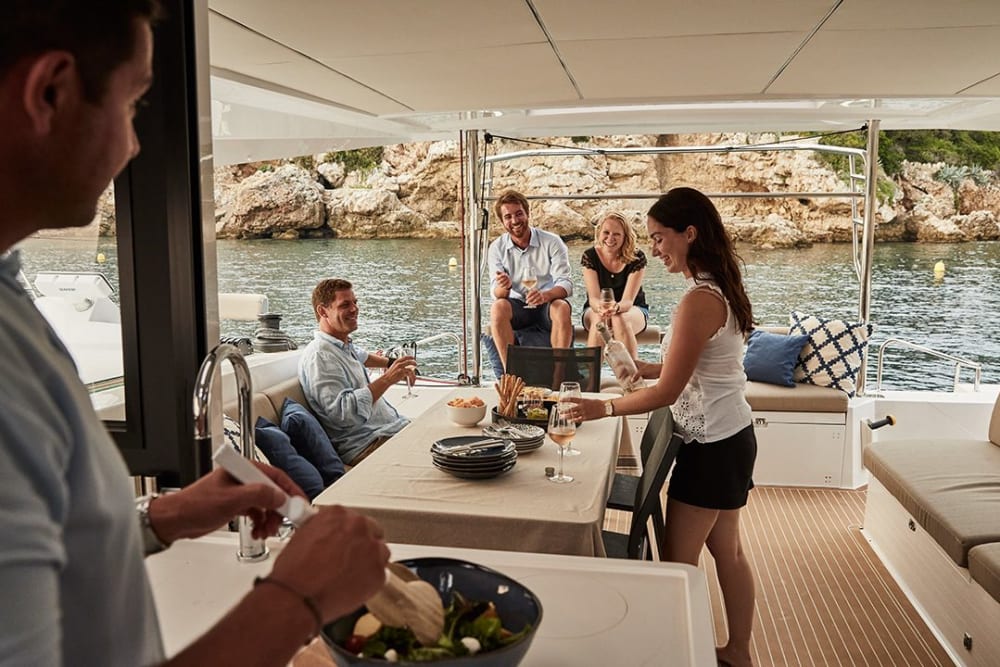 Private Tour Half-Day Morning Sailing Platinum Catamaran Cruise in Santorini