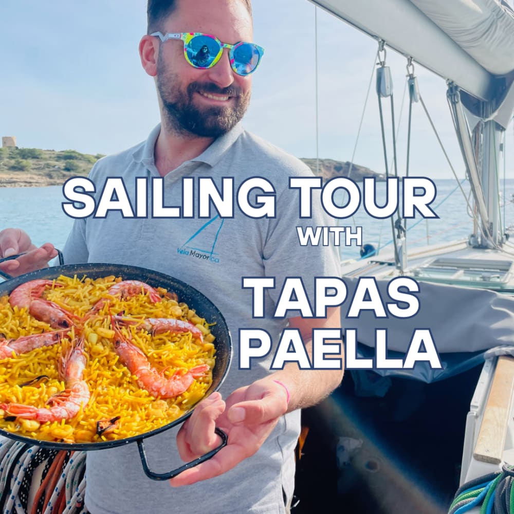 Excursión privada en Velero con Paella & Tapas