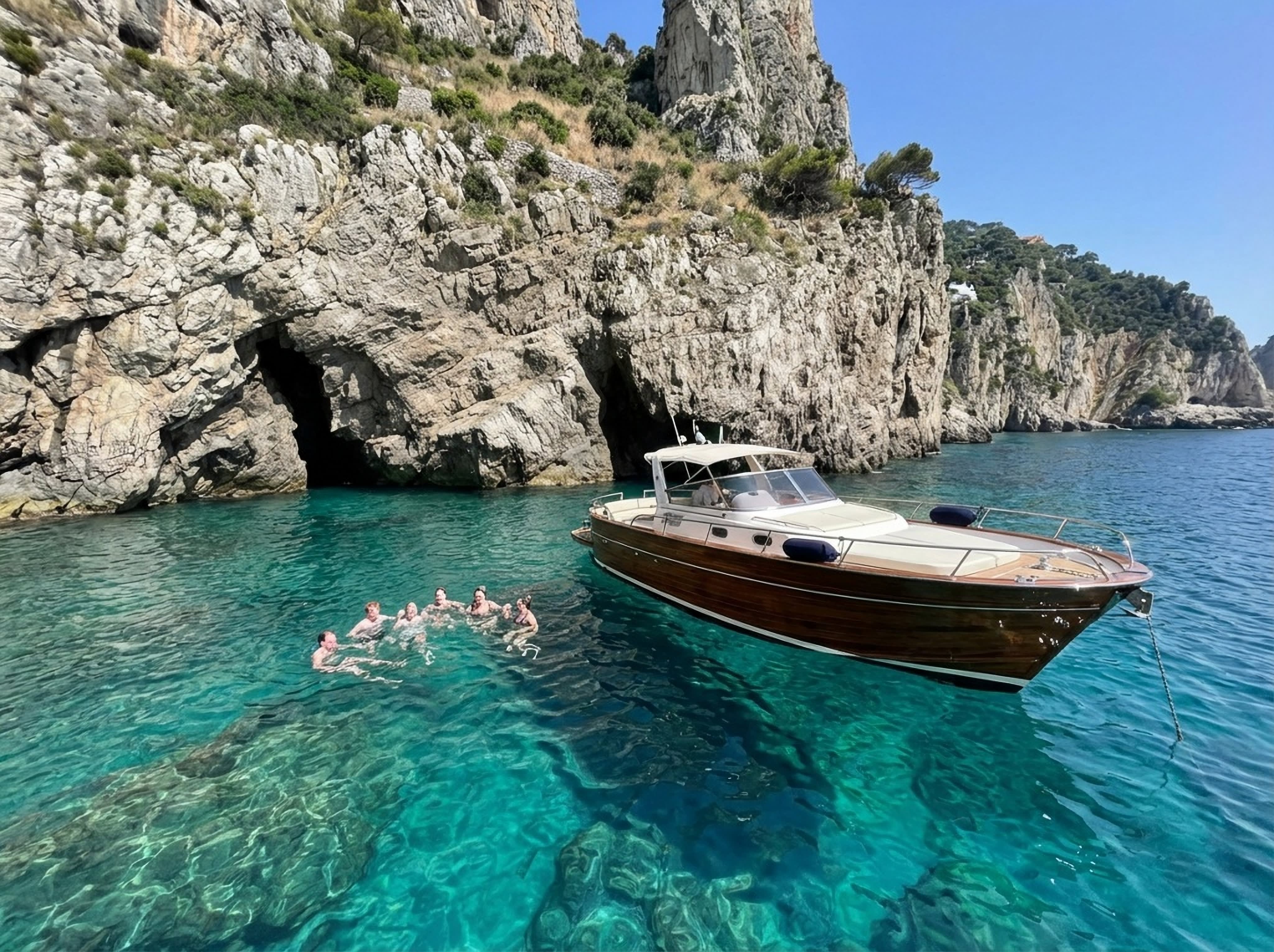 Entdecken Sie Capri vom Meer aus: Exklusives 3-stündiges privates Bootserlebnis