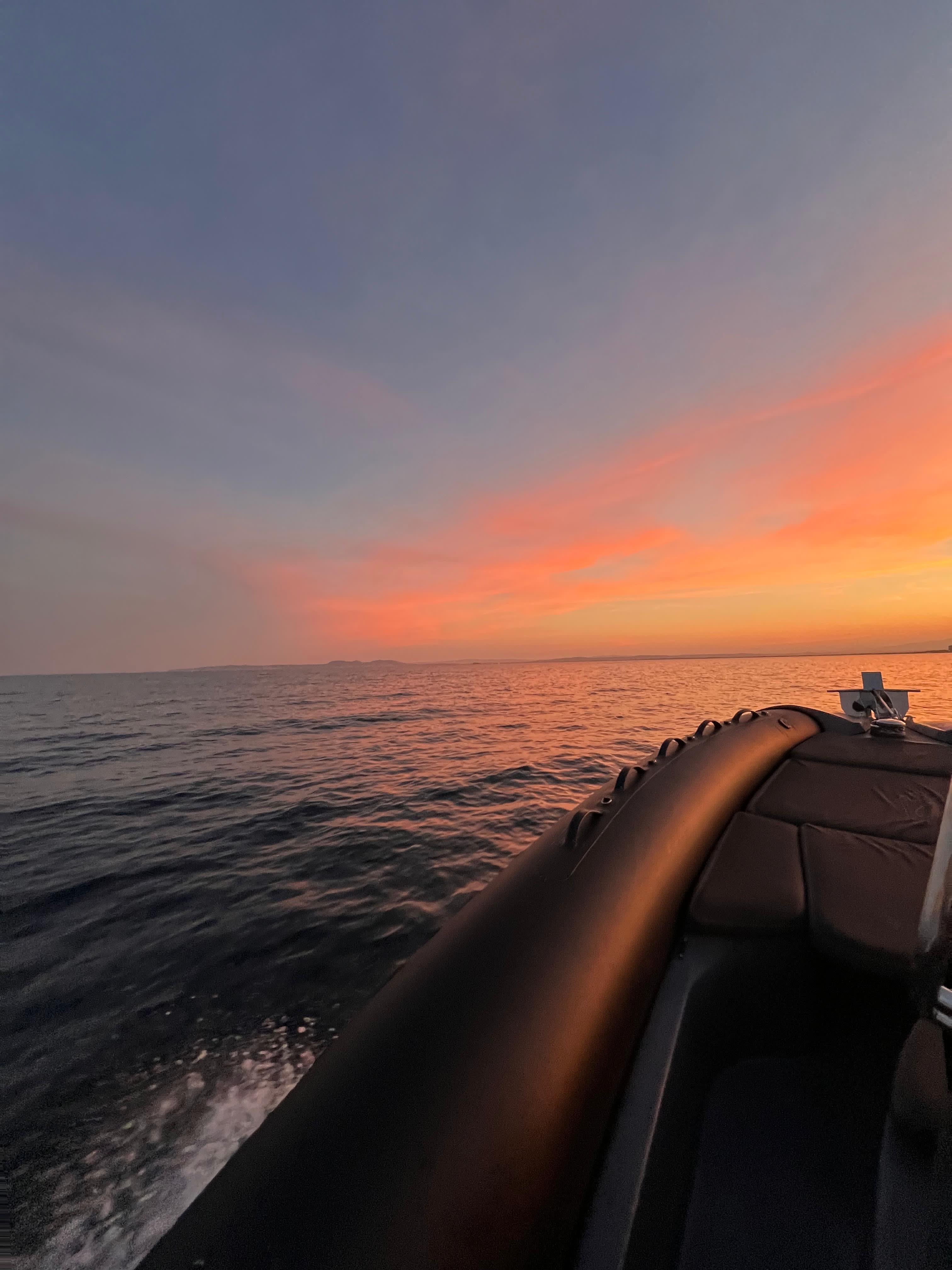 Experience the sunset from the sea