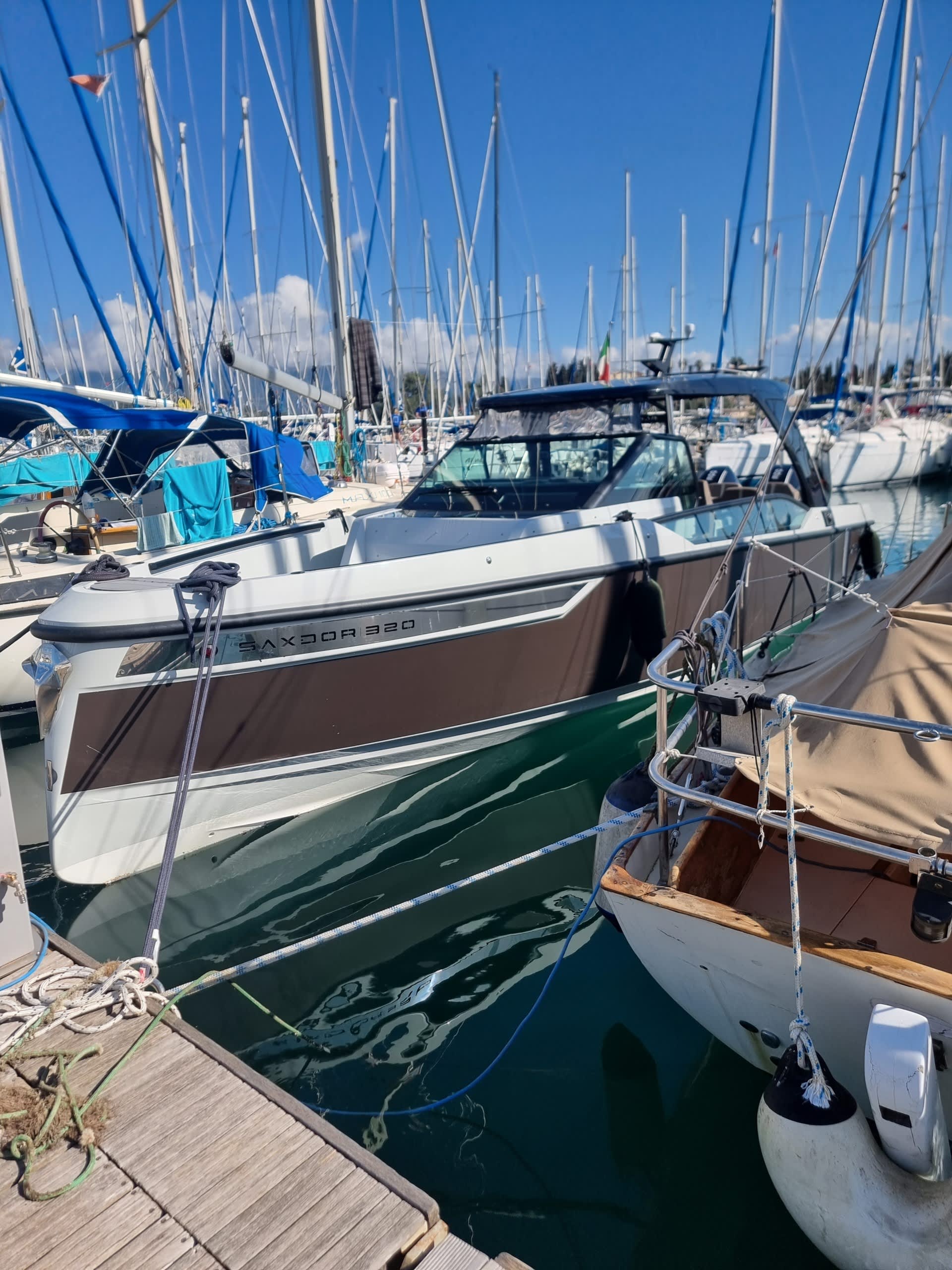 One day in Corfu on a motorboat