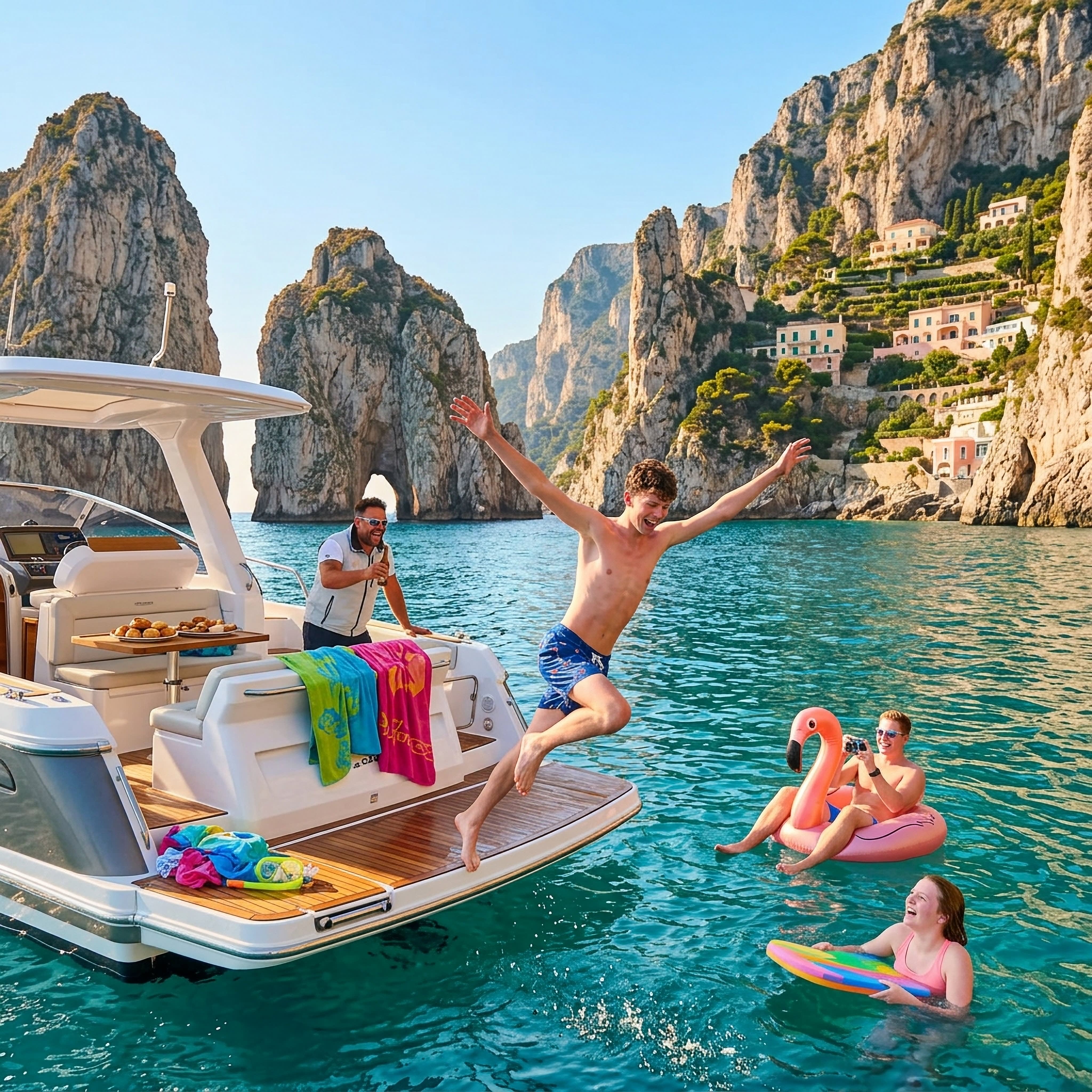 Capri: Private Bootstour mit Grotten, Faraglioni & Schwimmen