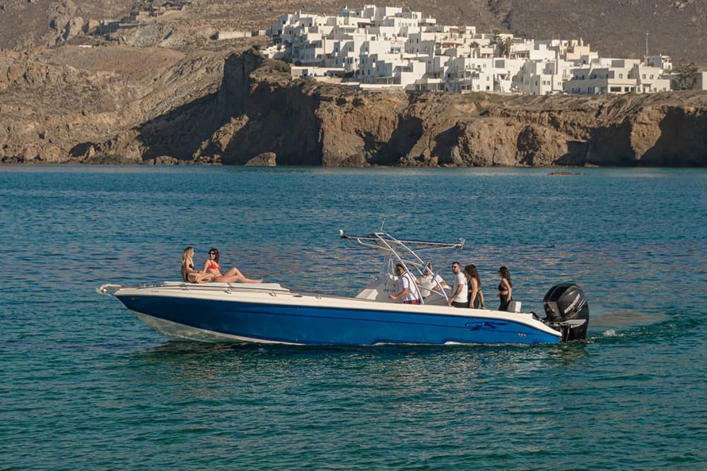 Discover Naxos: A full day of sun on a motorboat