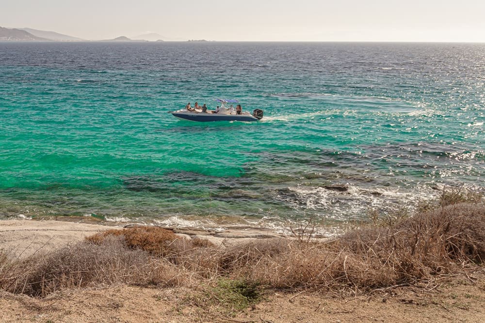 Discover Naxos: A full day of sun on a motorboat