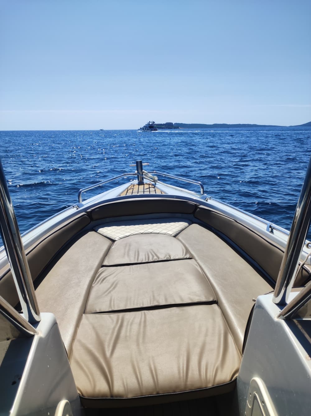 Take a half-day to relax on a motorboat in Budva