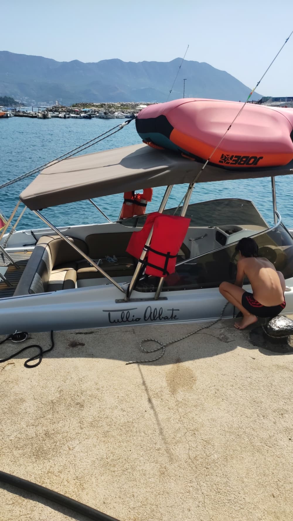 Take a half-day to relax on a motorboat in Budva