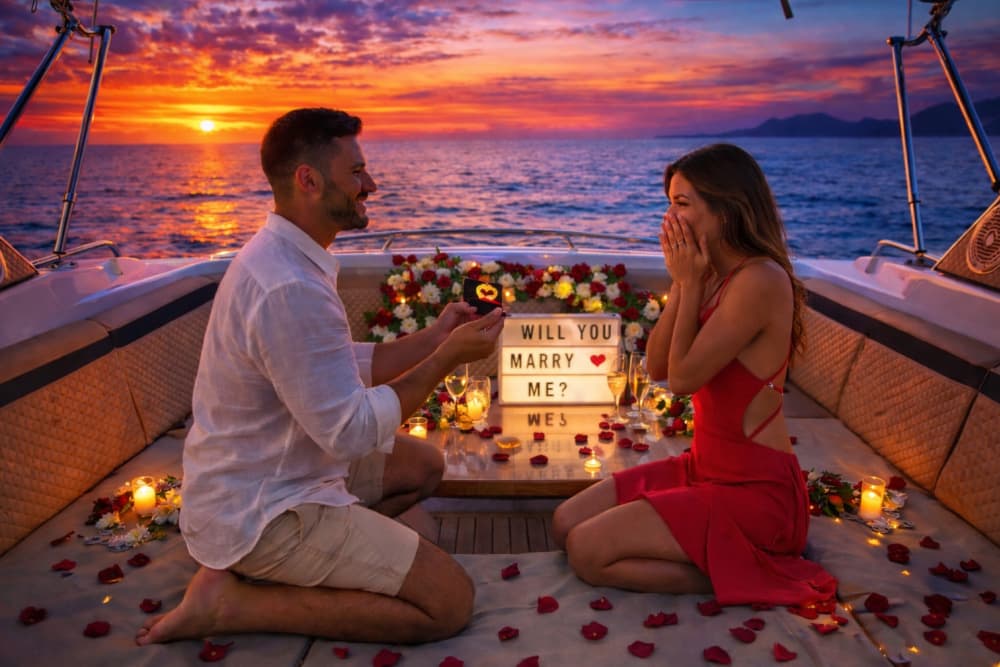 💍 Sunset Cruise for Marriage Proposal, Anniversary or Birthday